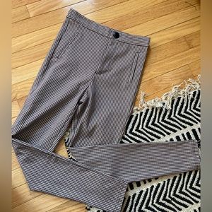 Zara Houndstooth Skinny High Rise Pant, size Small